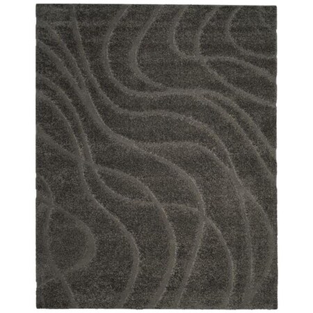 Safavieh 8 ft.6 in. x 12 ft. Power Loomed Large Rectangle Shag Rug; Grey & Grey SG471-8080-9